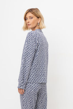 ЕВТ 3284/синие мини косы жакет жен