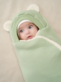 Конверт-звездочка Шалфей с прорезями для ремней безопасности 0+ - Bungly фото 11