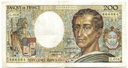 200 франков 1983 года Франция