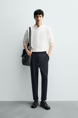 COMFORT NON-IRON JOGGER WAIST TROUSERS