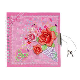 Записная книжка в подарочной коробке, на замочке, А6, 50 листов, линия, Бабочка, МИКС - Calligrata фото 2