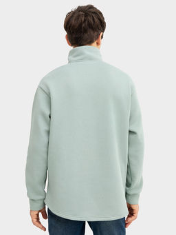 Свитшот мужской в серо-зеленом цвете