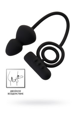 Анальная пробка Erotist Ruffle с дополнительной стимуляцией, силикон, черная, M