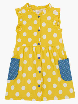 Платье для девочки UD 2956 желтый горох - Mini maxi фото 3