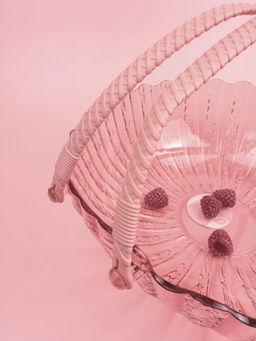 Ваза для фруктов с ручками 25см (пластик) цвет микс OLS-033А-47