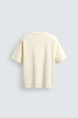 CAMISETA TEXTO ESTAMPADO / Blanco roto