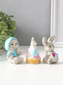 Набор фигурок пасхальных 3 шт. Милые кролики, 6?5 см