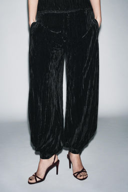 ZW COLLECTION VELVET BALLOON TROUSERS