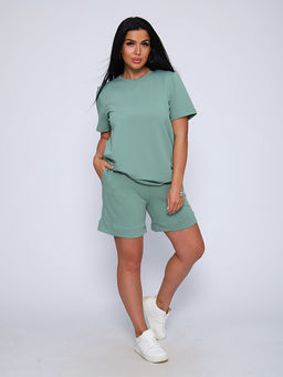 РАСПРОДАЖА Костюм (футболка+шорты)_913/оливковый - Ihomelux фото 10