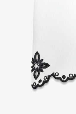 EMBROIDERED DRESS WITH FAUX PEARLS - Zara фото 8