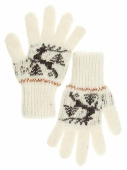 Перчатки детские с рисунком "Олень" 5101-4