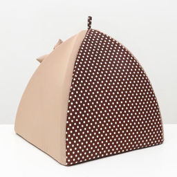 Домик-вигвам Нежность, 40 х 40 х 37 см, бязь, коричневый - Пижон фото 5