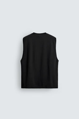 CAMISETA TANK LAVADA / Negro - Zara фото 7