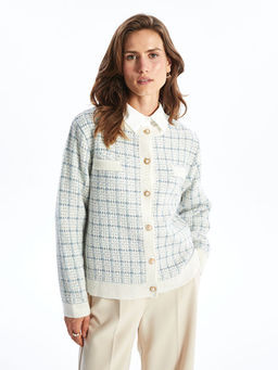 Bisiklet Yaka Desenli Kad?n Triko H?rka