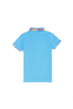 Базовая футболка бирюзового цвета для девочек - U.s. polo assn фото 2