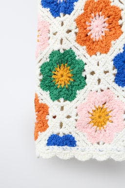 TOP PUNTO CROCHET FLORES / Multicolor - Zara фото 6