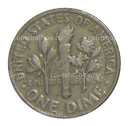 Монета 1 дайм (10 центов) 1968 года США