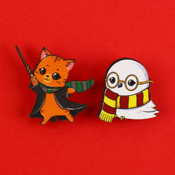 Цена за 4 шт. Значки деревянные, неразлучники Наша дружба это магия, 2 шт., 8?12 см