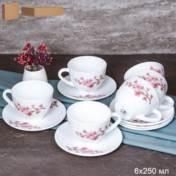 Чайный набор 12 предметов 220 мл / GB220/12 (7196) /уп 8/ Сакура