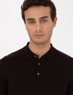 Kahverengi Regular Fit Basic Kazak - Cacharel фото 2