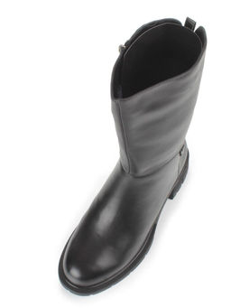 Z4209M BLACK Полусапоги зимние женские (натуральная кожа, натуральный мех)