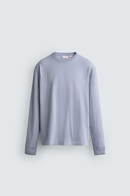 CAMISETA LIGHTWEIGHT MANGA LARGA / Celeste