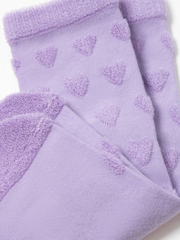 Цена за 2 пары. Носки Удлиненные CONTE COMFORT Махровые носки из хлопка с объемными рисунками сиреневый - Conte elegant фото 6