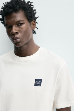 CAMISETA ESTAMPADO CONTRASTE / Beige claro - Zara фото 5