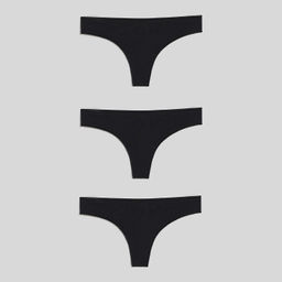 Infinity / Трусы стринг женские в наборе из 3 шт. Tricky черный