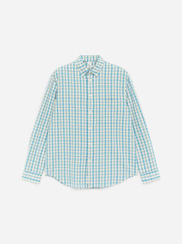 Camisa de lino y algod?n holgada