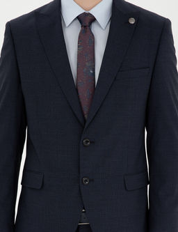Lacivert Extra Slim Fit Tak_m Elbise