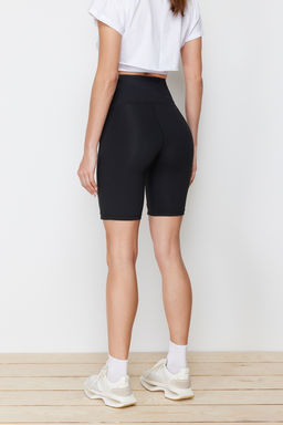 TRENDYOLMILLA Siyah Mat Toparlay?c? Kumas Reflektor Bask?l? Orme Spor Biker/Bisikletci/K?sa Tayt THMSS24TY00006  фото 9