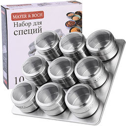 40471 Набор специй и приправ 10пр БАМБУК (24 специи внутри) MB(х20) - Mayer&boch фото 5
