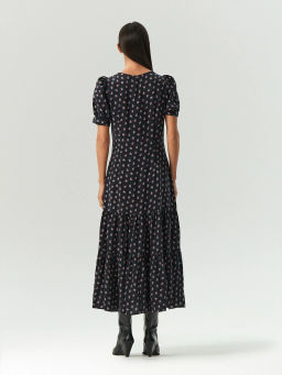 ЕМКА / Платье макси из 100% купры с цветочным принтом - Emka фото 6