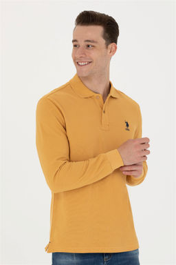 U. S. Polo Assn / Мужской горчичный базовый свитшот