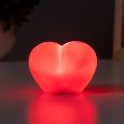 Фигурка светящаяся RISALUX «Сердце», LED-ночник, 2 Вт, красный, пластик, 4×7.5×5 см