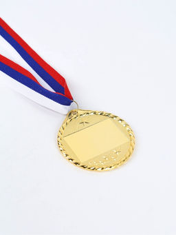 Медаль под нанесение золото 050, d=7 см, с лентой