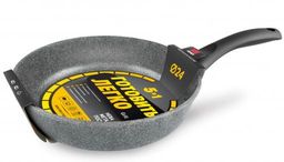 Сковорода-гриль Готовить легко Stone Gray несъемная ручка, 24 см - Нева металл посуда фото 3