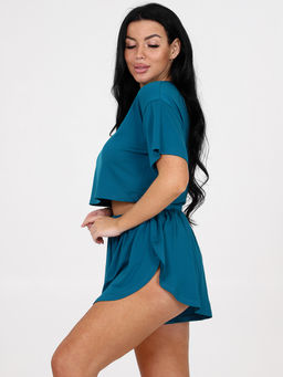 674 ПИЖАМА ЖЕНСКАЯ (шорты) (Лазурный) - А-дина фото 6