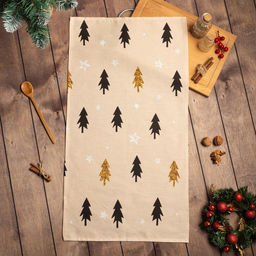 Полотенце Доляна Christmas mood 40?70 см, 100%хл, рогожка 164 г/м?