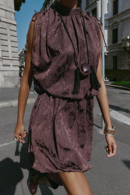 JACQUARD VOLUMINOUS MINI DRESS - Zara фото 2