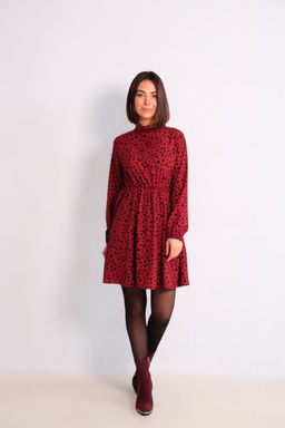 Martichelli Платье красное с принтом  фото 9