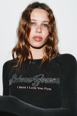 SELENA GOMEZ RIBBED T-SHIRT - Zara фото 2