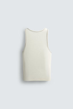 TANK T-SHIRT WITH CONTRAST TOPSTITCHING - Zara фото 7