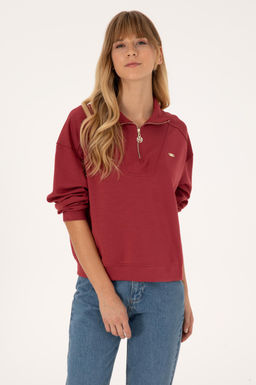 Kad_n Koyu Frambuaz Sweatshirt