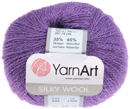 Силки вул (Silky wool) пряжа YarnArt 65% шерсть мериноса 35% искуственный шелк 10х25г/190м