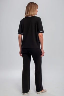 Арт. 10608 Пижама с брюками 42-50 (5 шт) Цвет:черный