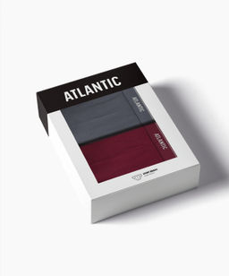 ATLANTIC 2RMP-094 Трусы спорт - набор 2 шт. графитовый + каберне фото 6