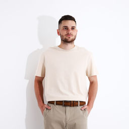 Ремень мужской, ширина 4 см, винт, пряжка металл, цвет коричневый - Simaland фото 3