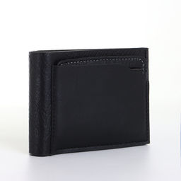 Портмоне мужское, с картхолдером, без застёжки, чёрное